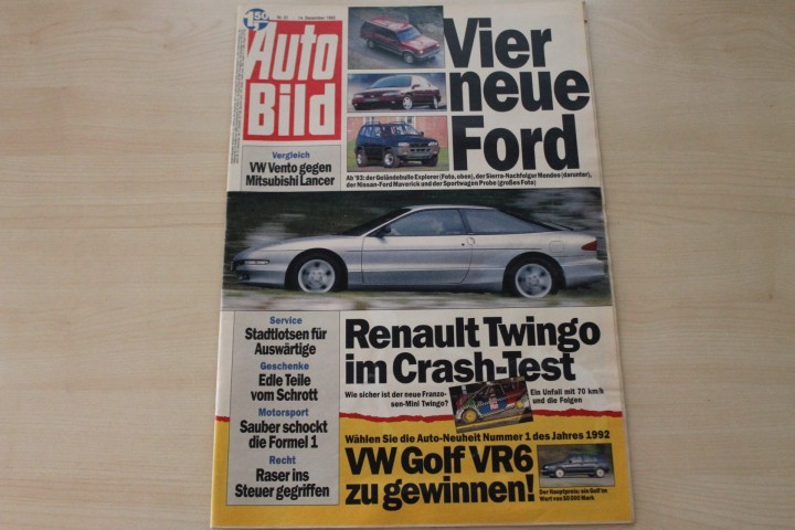Deckblatt Auto Bild (51/1992)